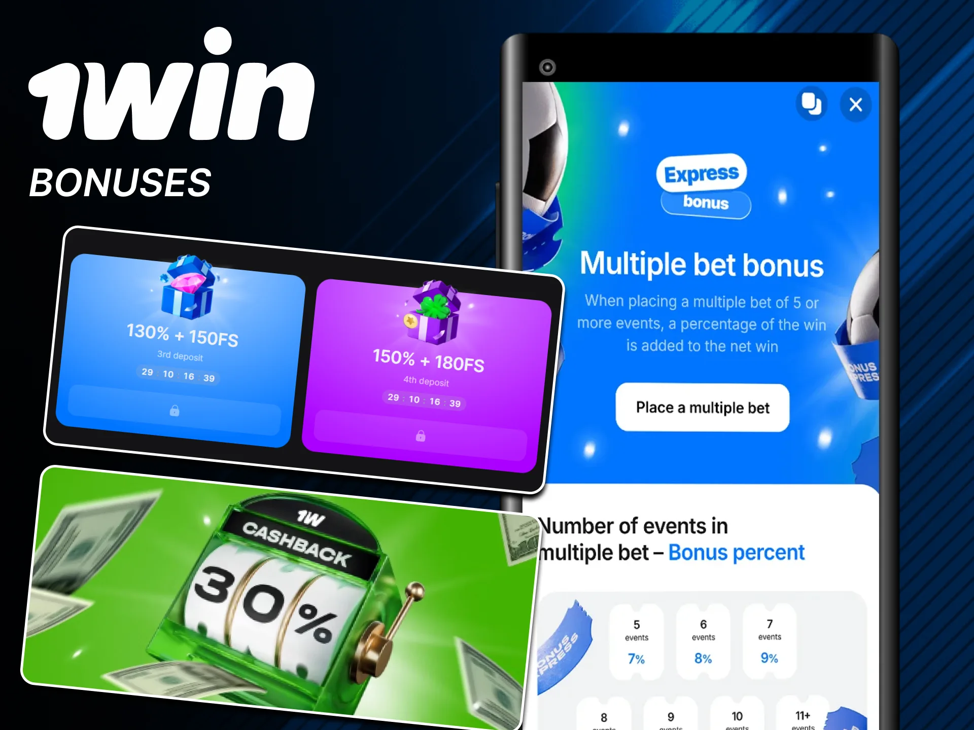 Find app bonuses on official 1win platform.