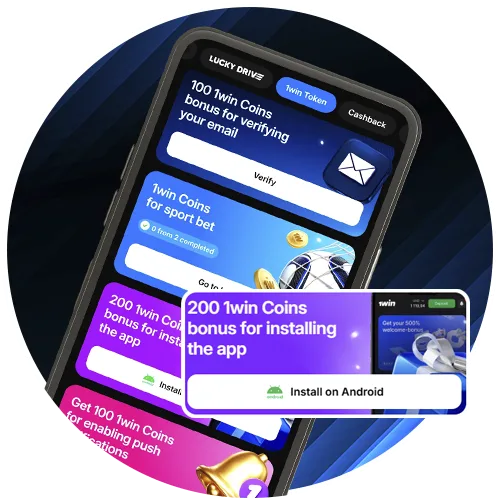 Get 1win Coins on the official app.