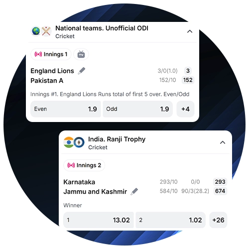 Watch live streams on official 1win app.