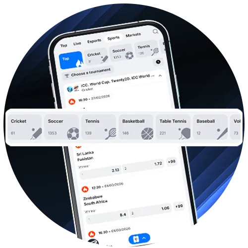 Bet on 50+ sports via official 1win.