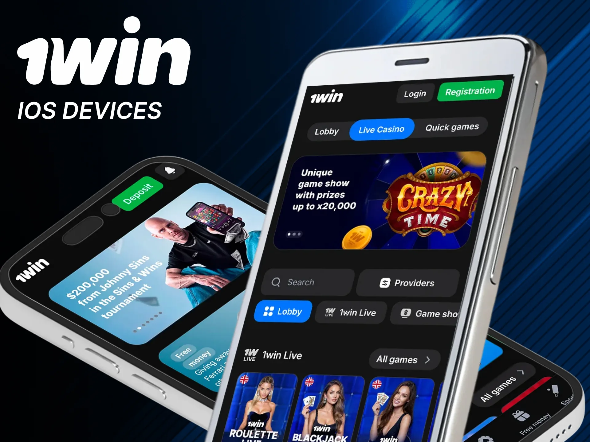 See iOS device list on official 1win.