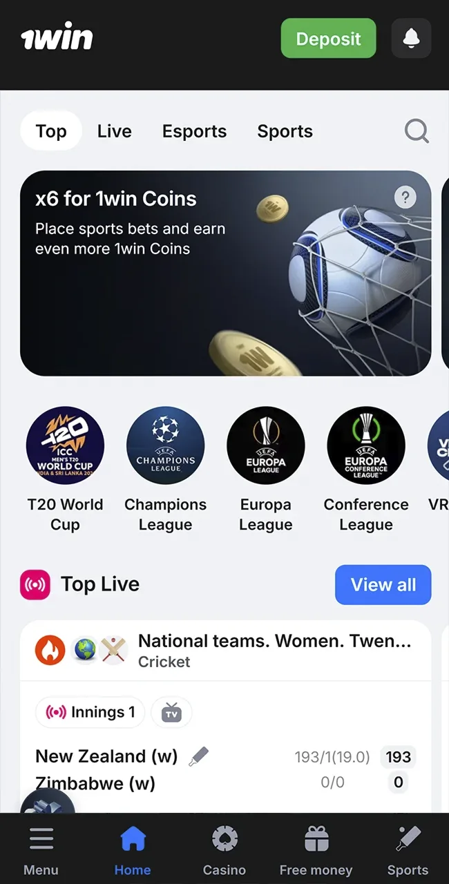 Place sports bets on the official 1win platform.