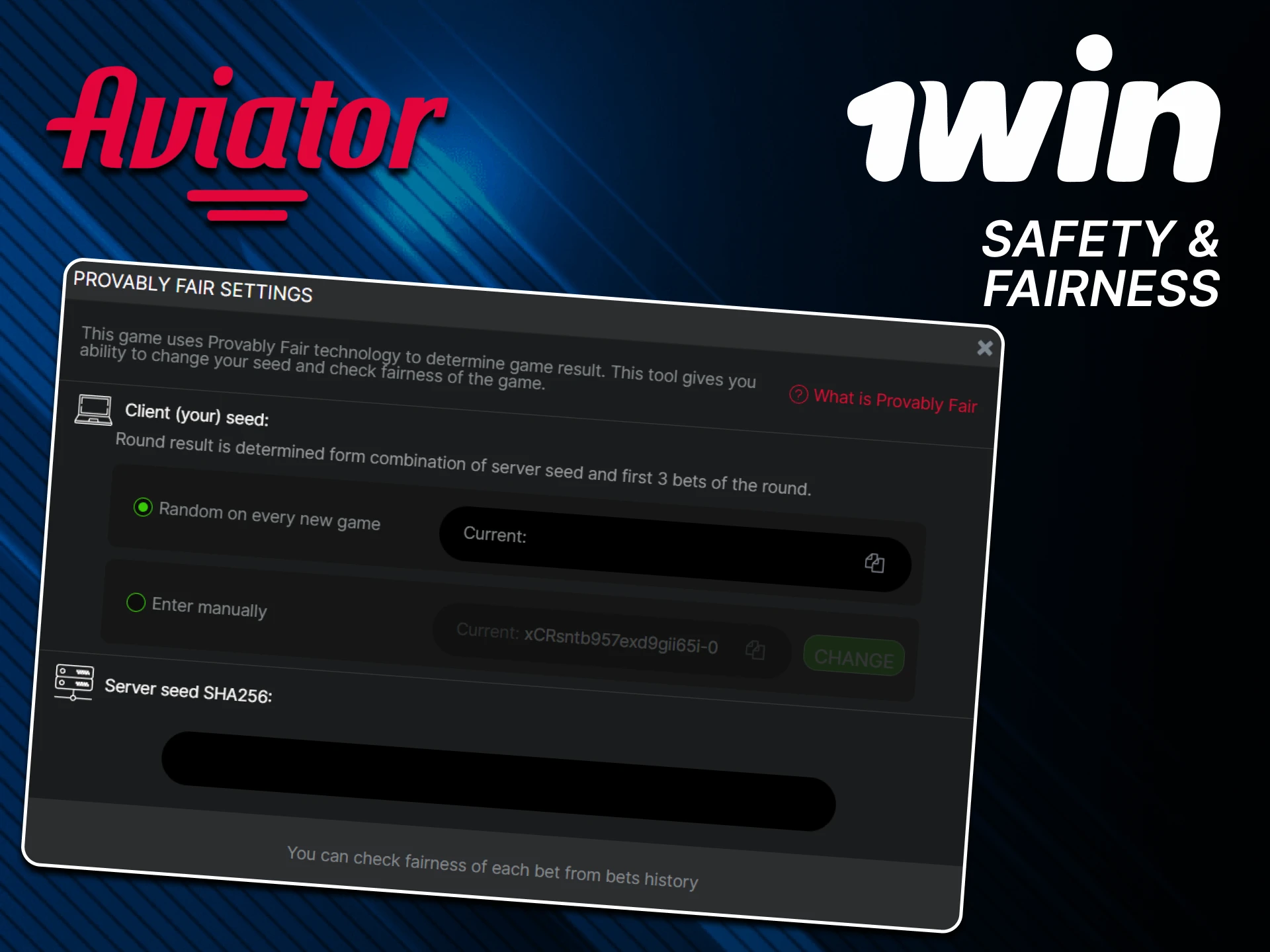 The safety of rounds in Aviator is guaranteed at 1win.