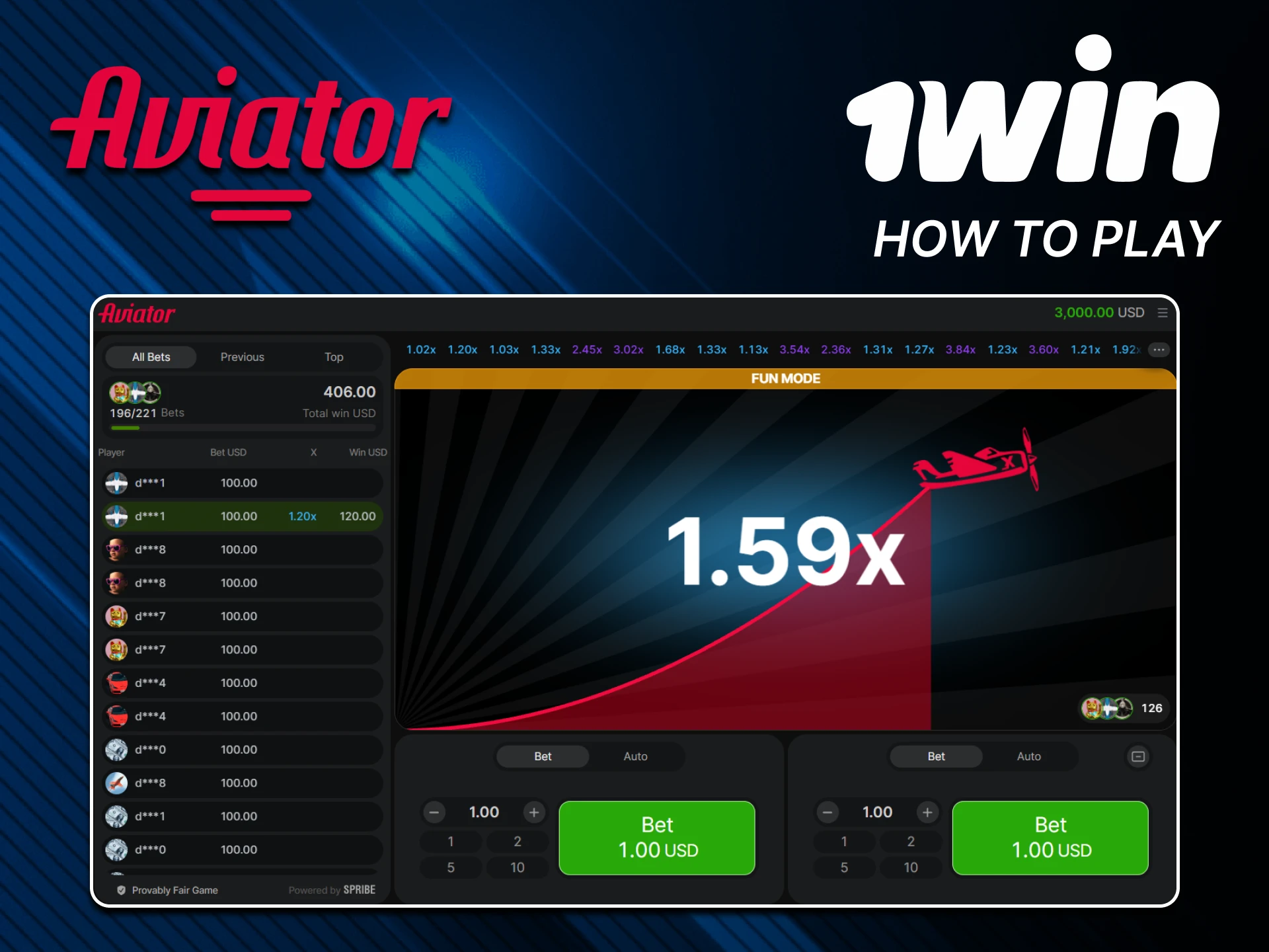 Go to the 1win game crash section for playing Aviator.