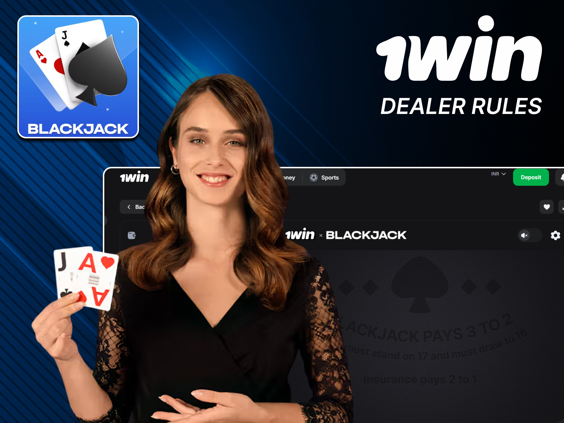 Understand the dealer's rules at the 1win tables.