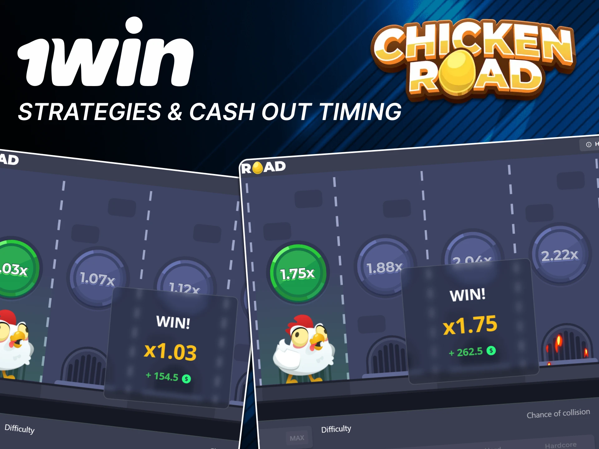 We have provided the best strategies for playing Chicken Road for 1 win.
