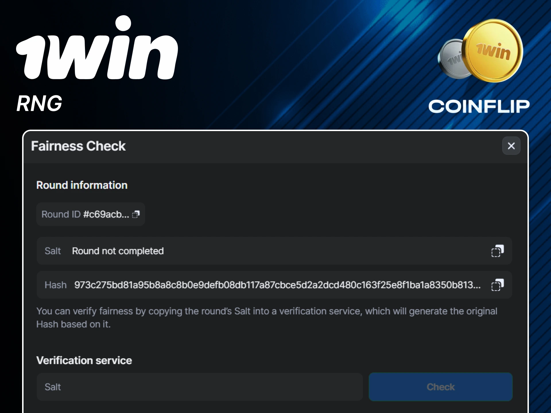Learn about 1win Coin Flip RNG and fairness.