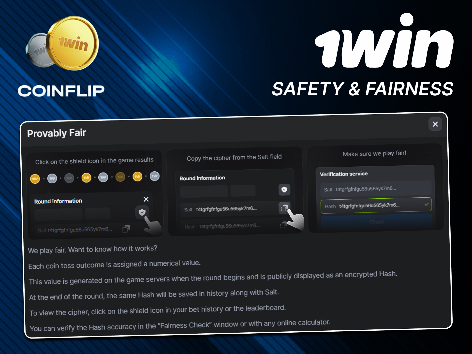 Play safe and fair on official 1win platform.