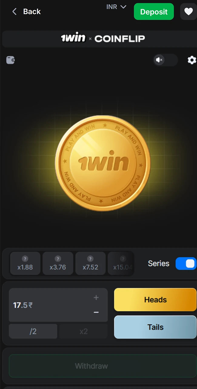 Experience the user-friendly official 1win game interface.
