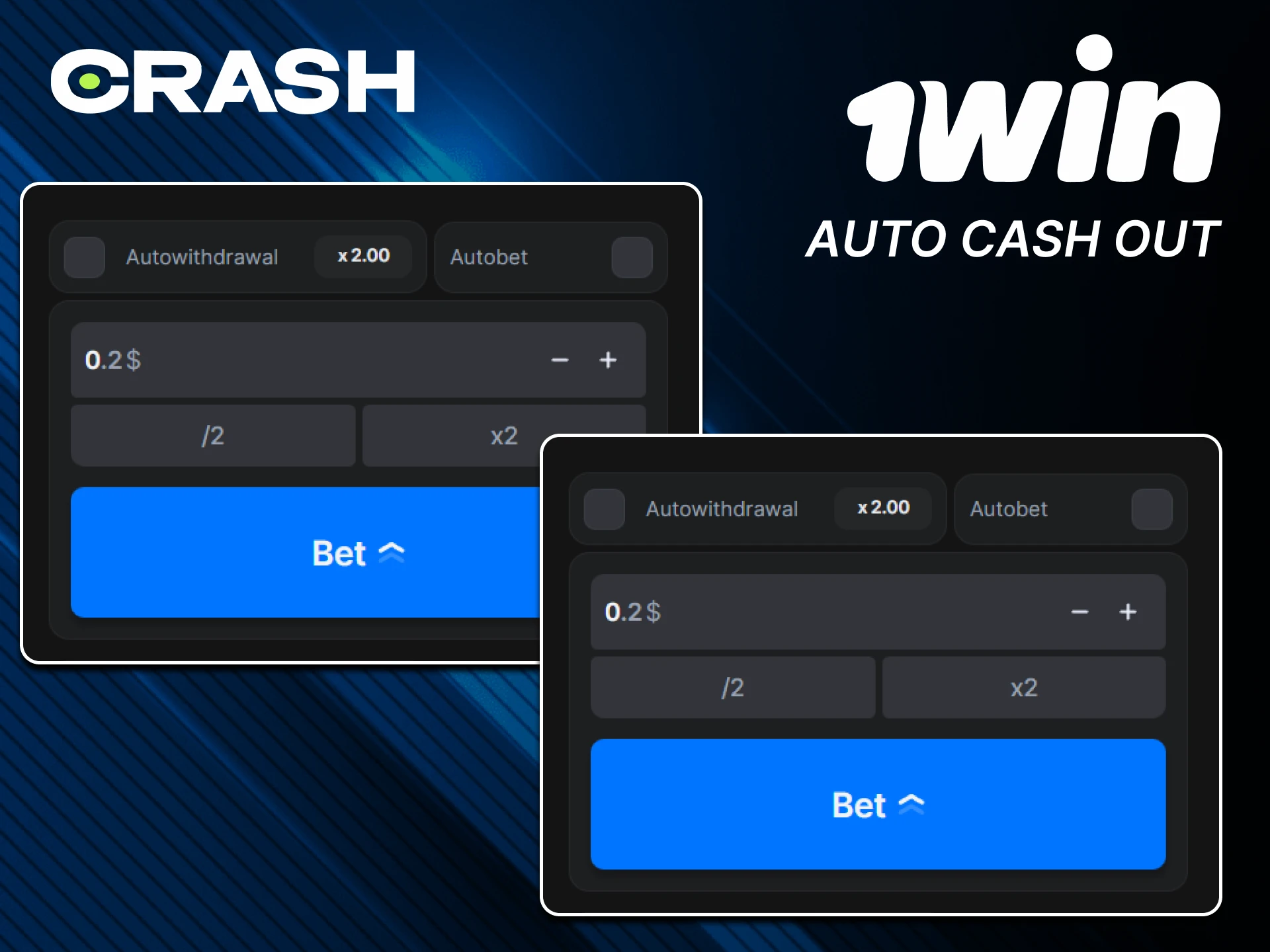 Autoplay is available in the Crash game from 1win.
