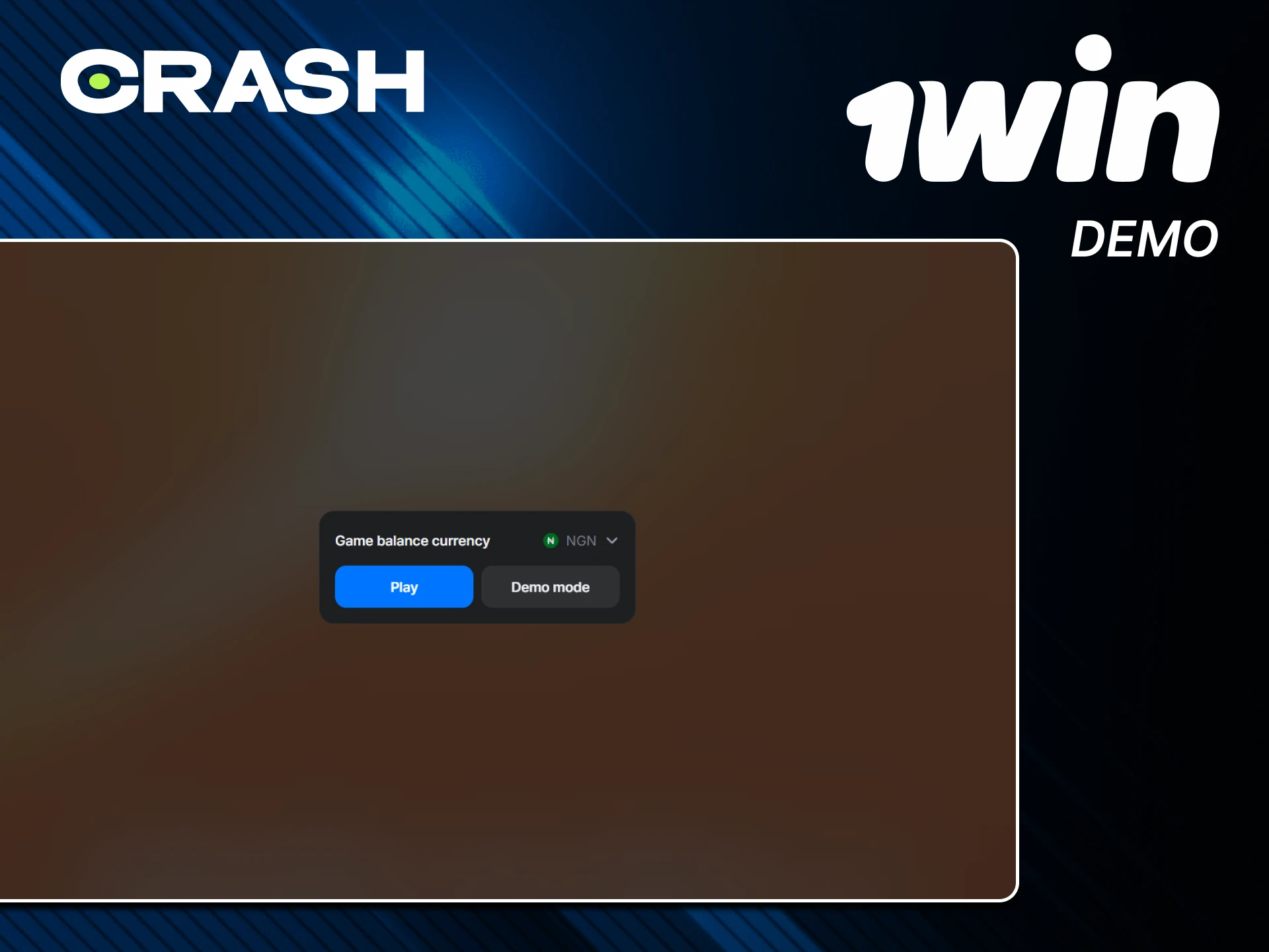 Try your hand at the demo mode of the game Crash from 1win.