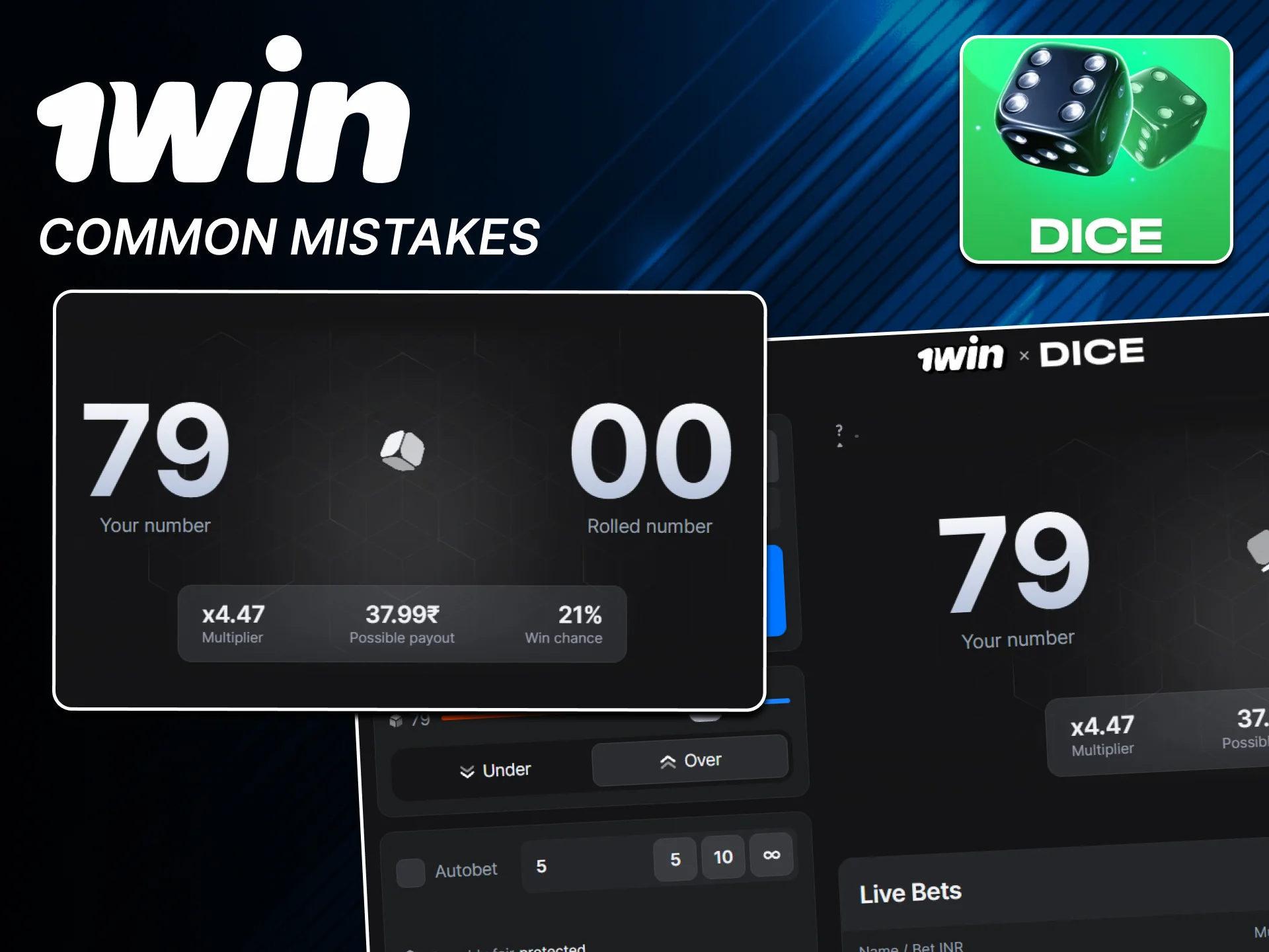 Avoid common Dice mistakes on official 1win website.