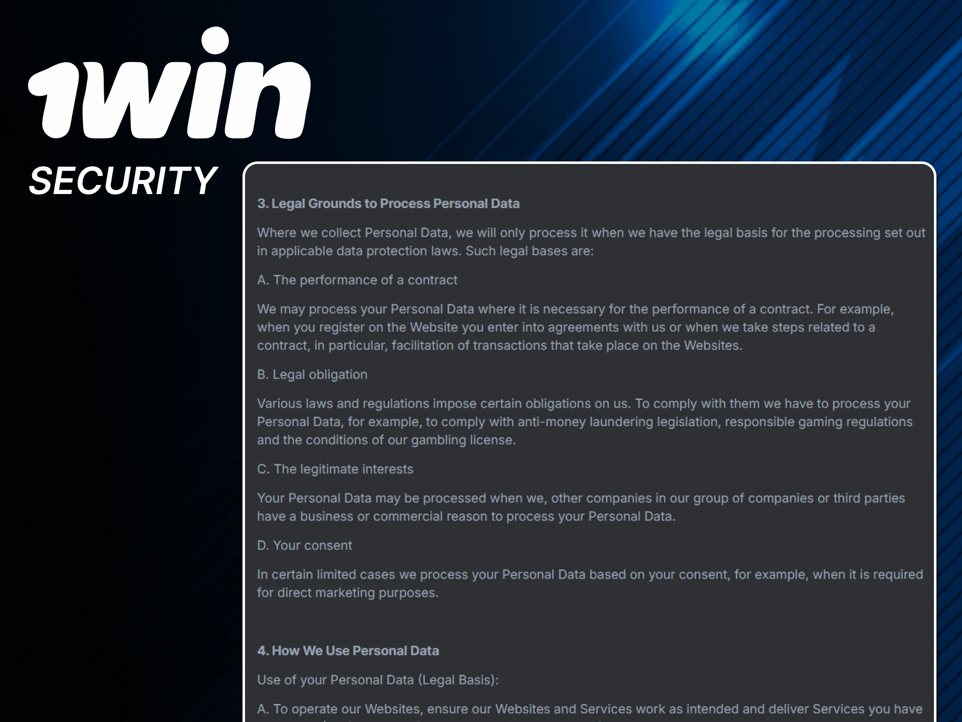 Football betting on the 1win website is safe.