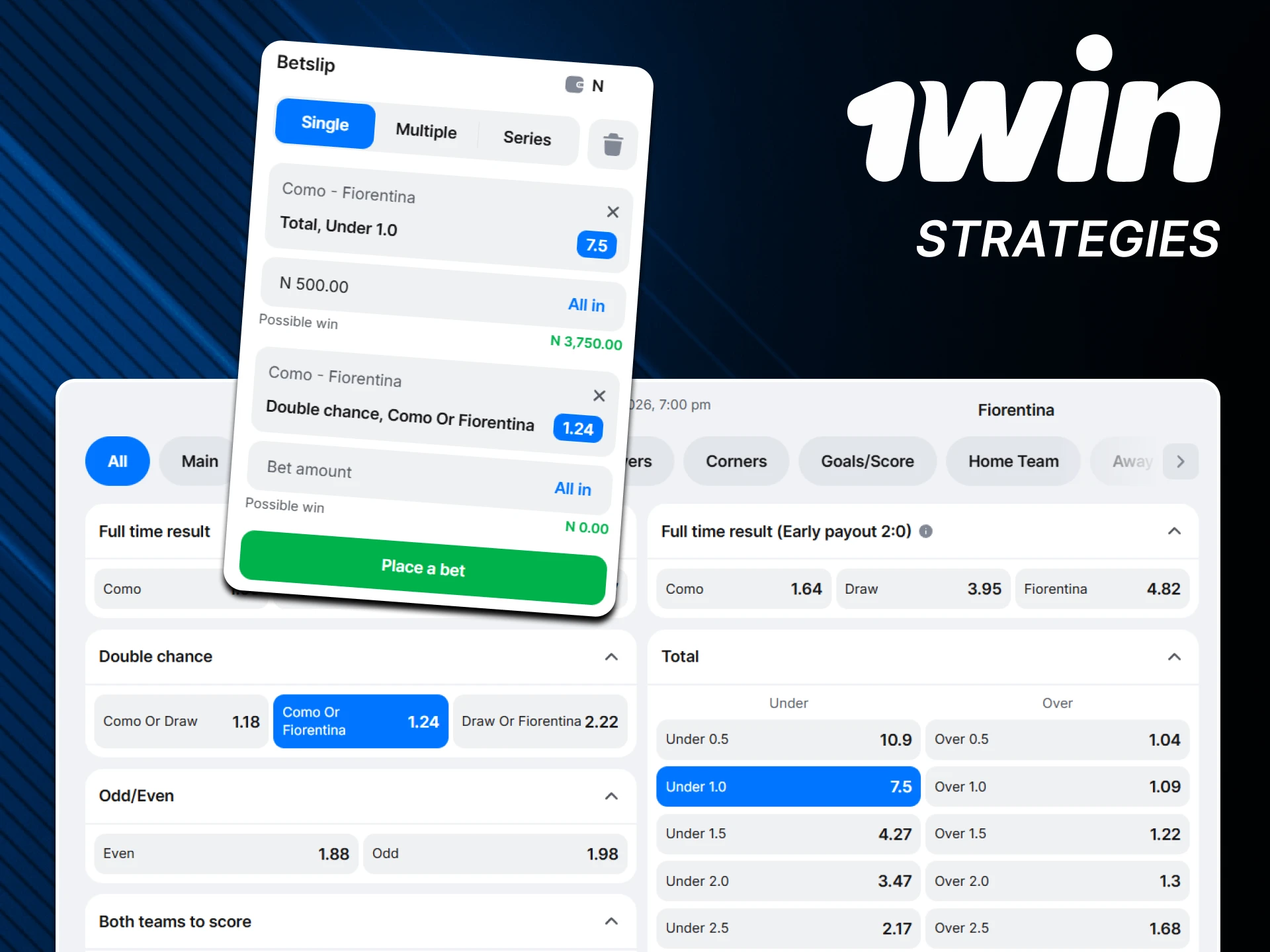 Learn the best strategies for betting on football from 1win.