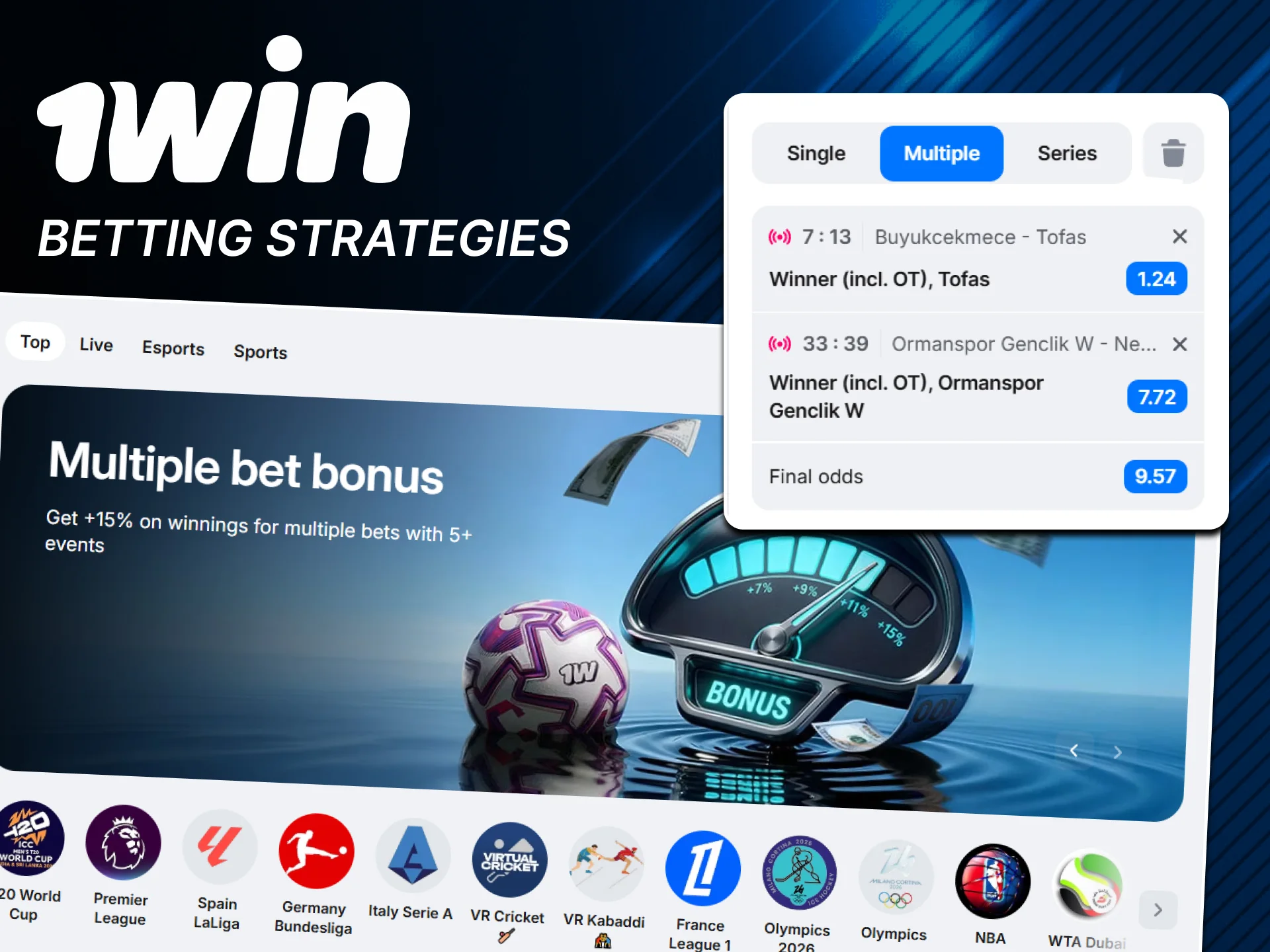 Use winning strategies for betting at 1win.