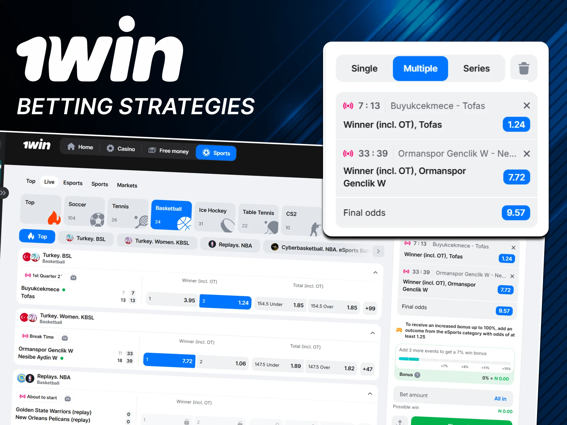 Here are a few winning strategies for betting on 1win.