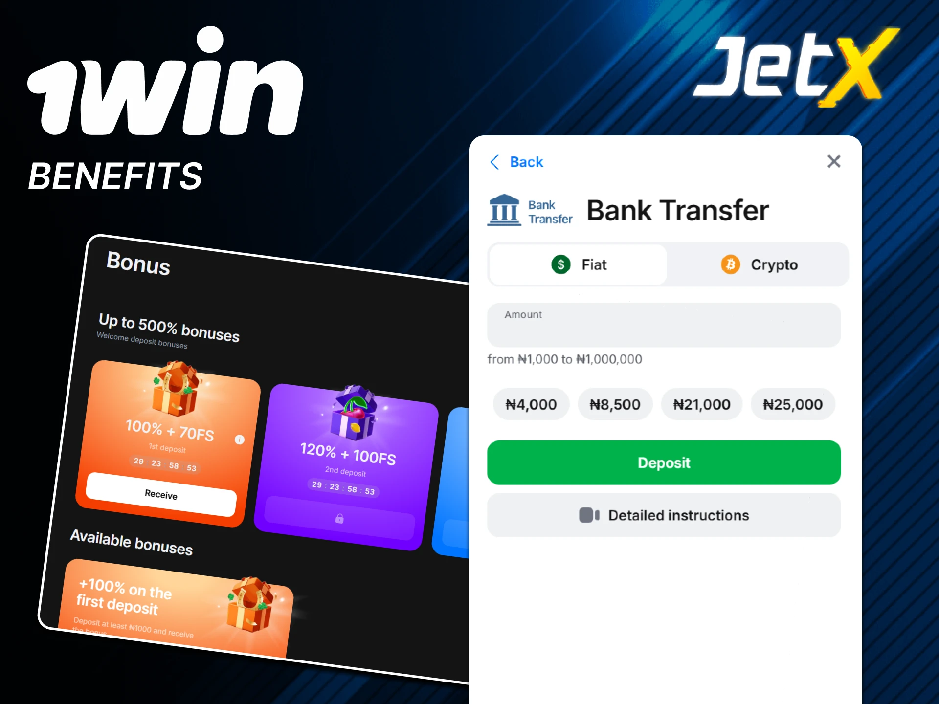 1win will provide many advantages for JetX players.