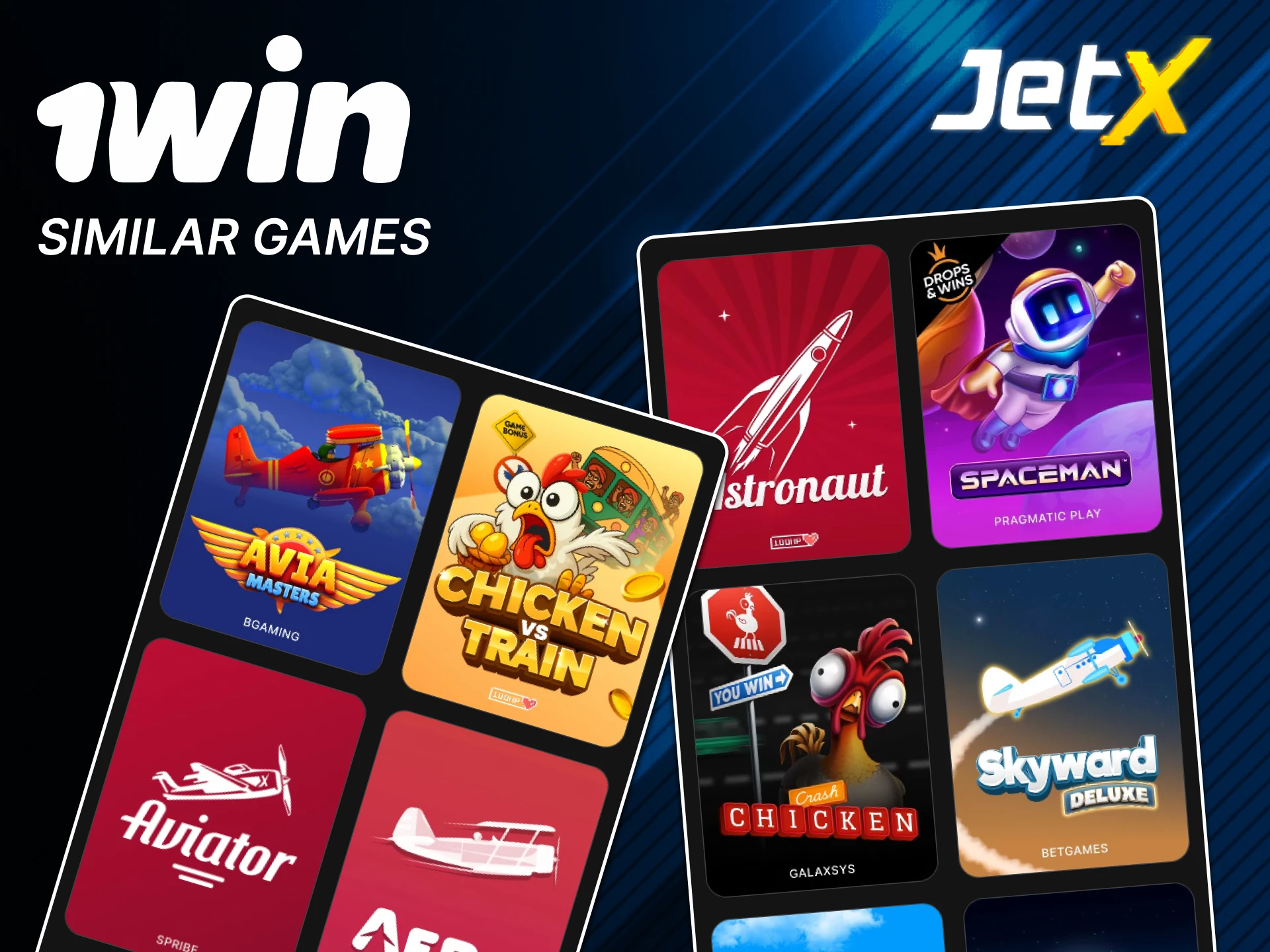 1win also offers other games similar to JetX.