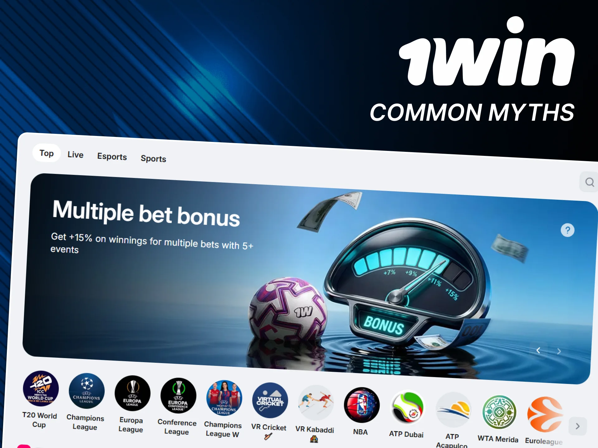 Debunk gambling myths on the official 1win website.