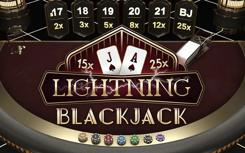 Multiply wins with Lightning Blackjack on 1win.