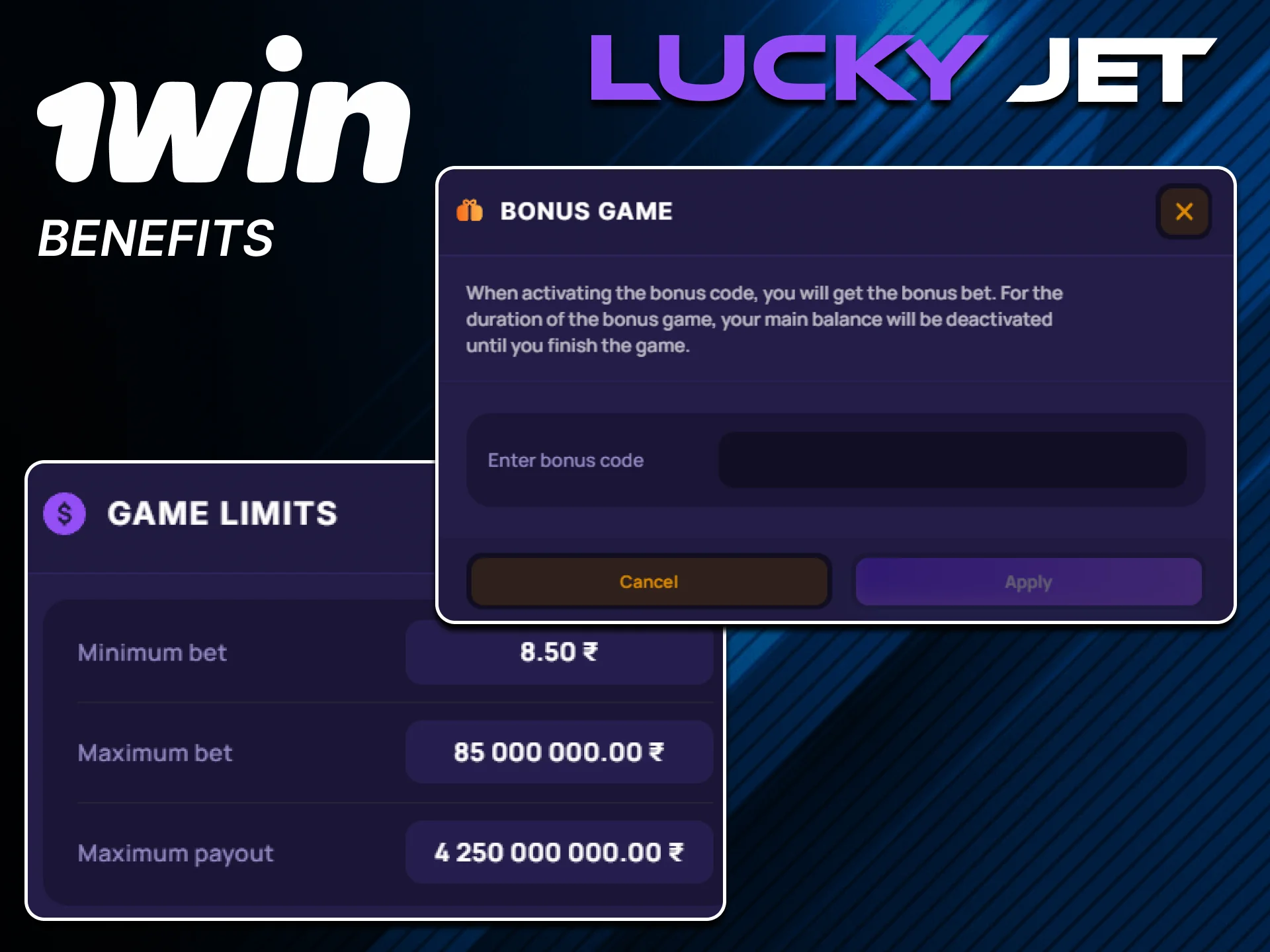 Enjoy benefits of playing at official 1win India.