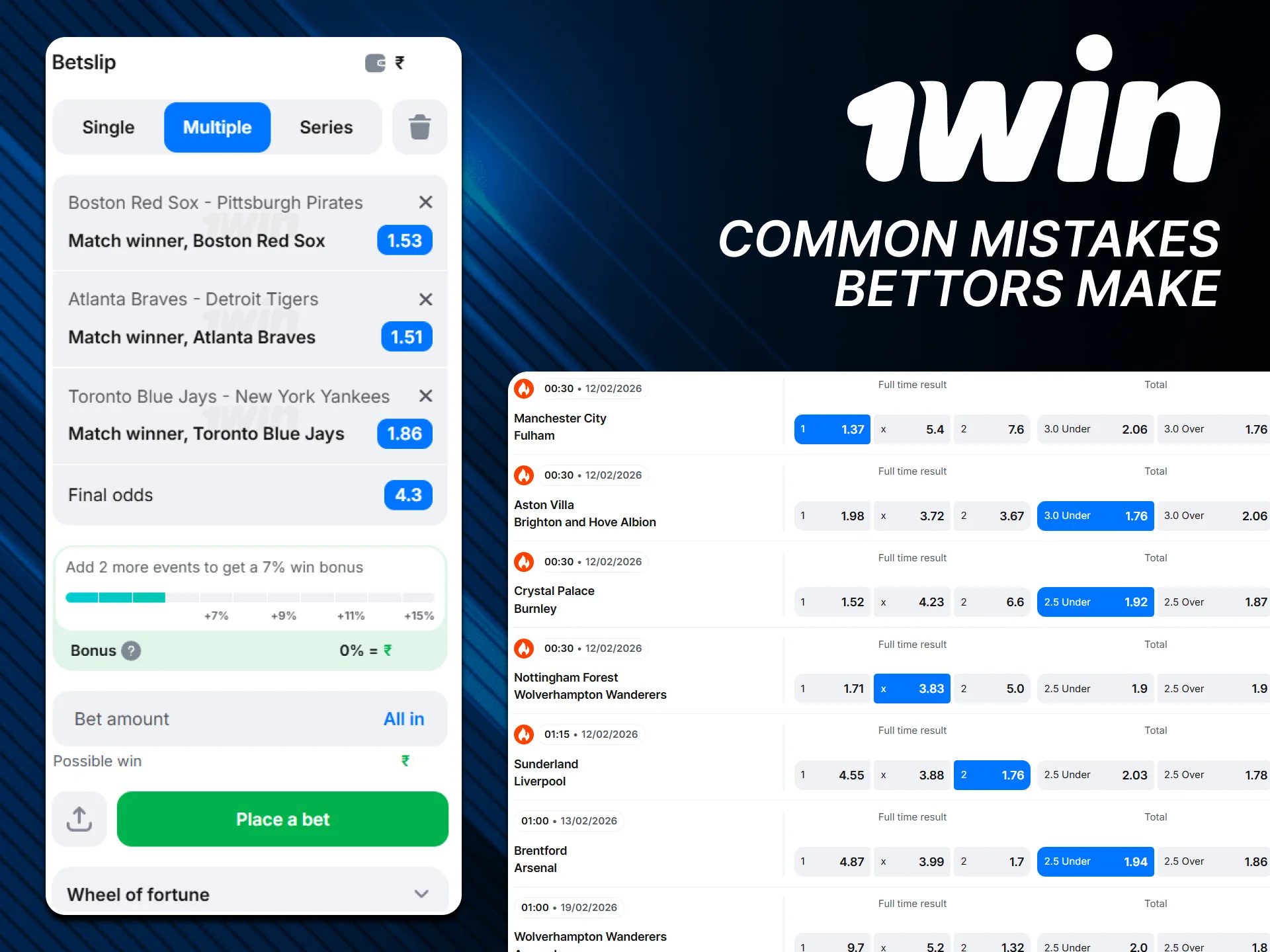 Avoid betting mistakes on the official 1win platform.