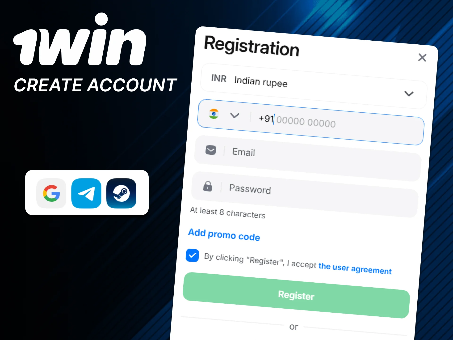 Register on the official 1win website today.
