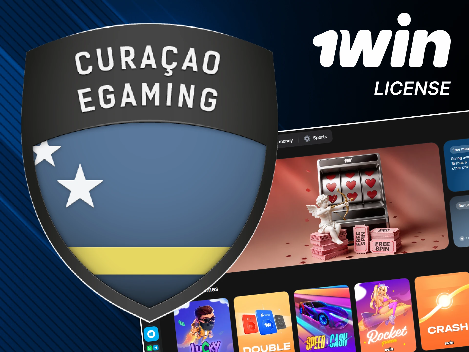 1win is a licensed site.