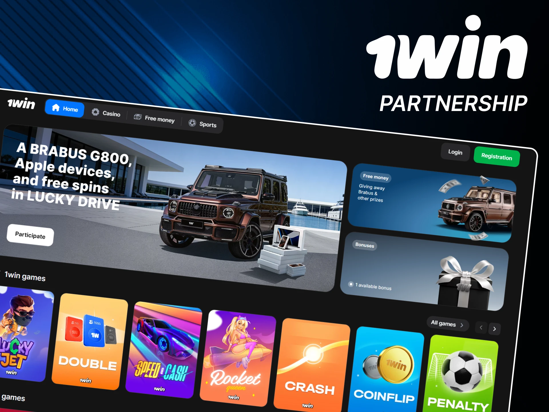 1win is a sponsor of many sporting events.