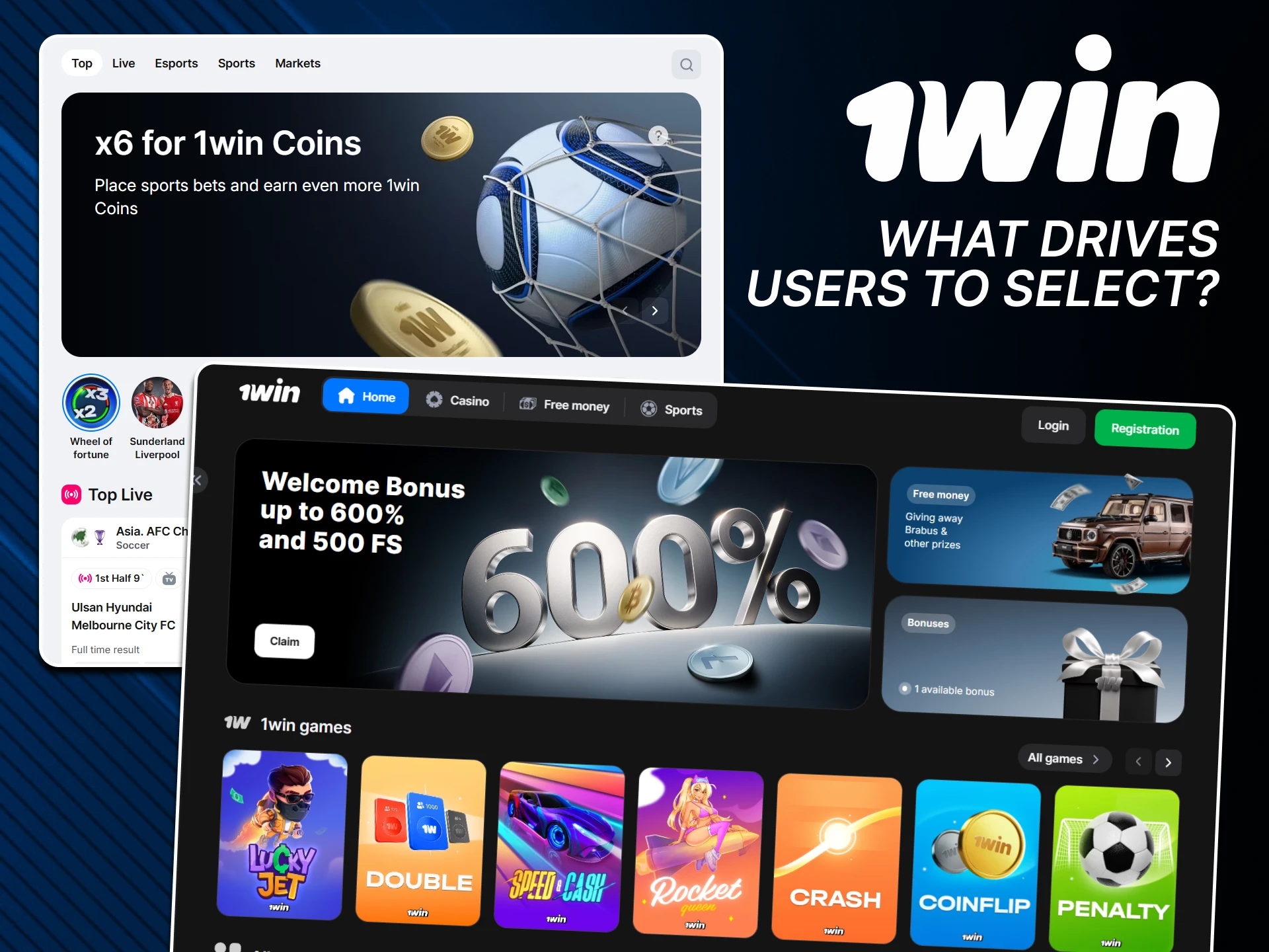 Most users choose the 1win website.