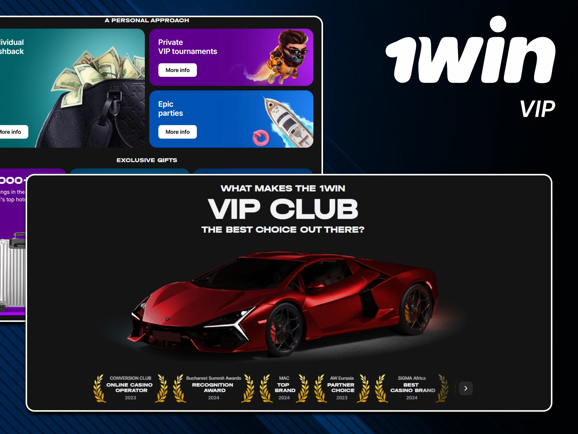 Become a VIP club member starting from 1 win.