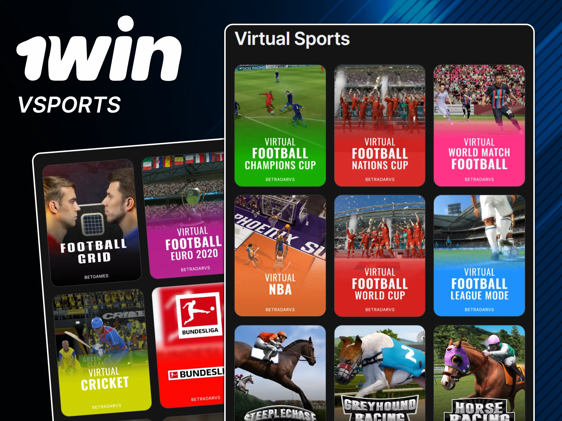 You can bet on Vsport with 1win.