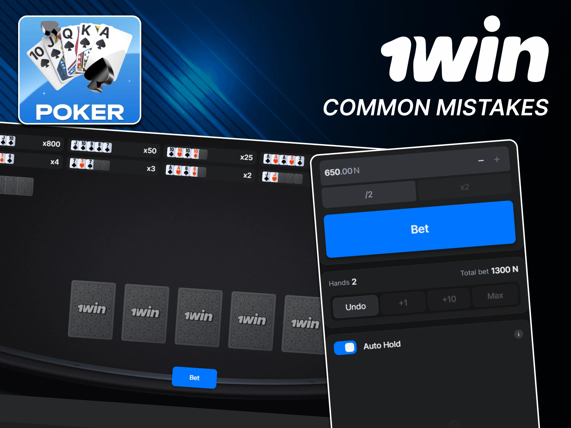 You can study the mistakes of newbies in Poker from 1win so as not to make them.