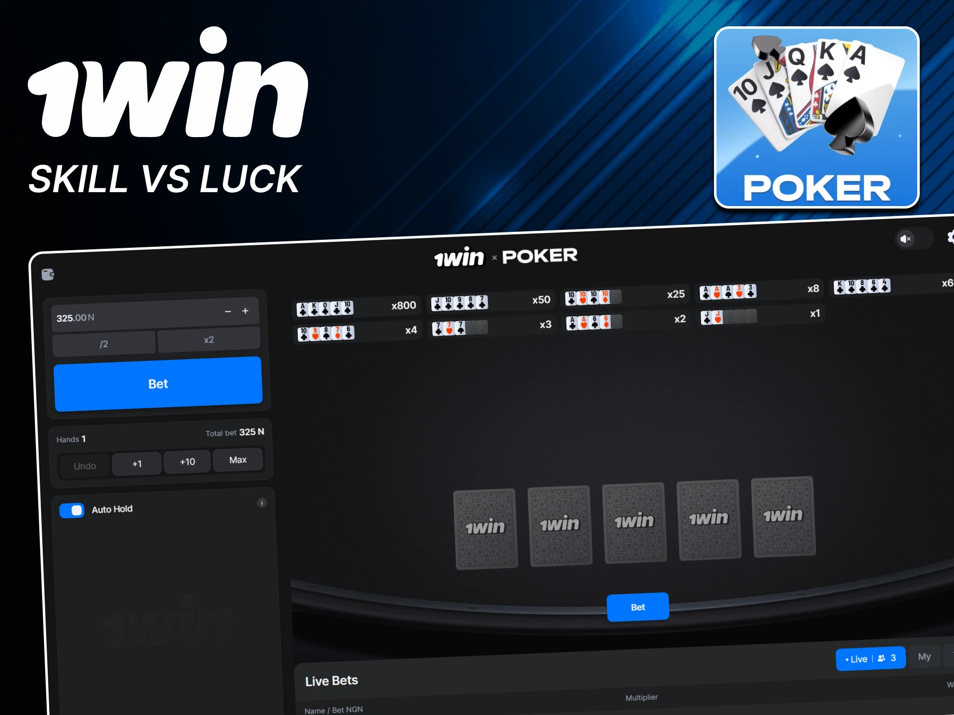 What is better in 1Win Poker: skill or luck?
