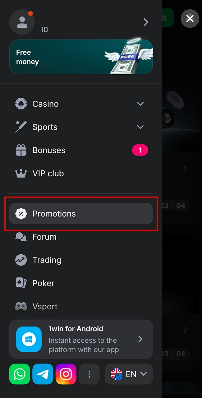 View current offers on the official 1win platform.