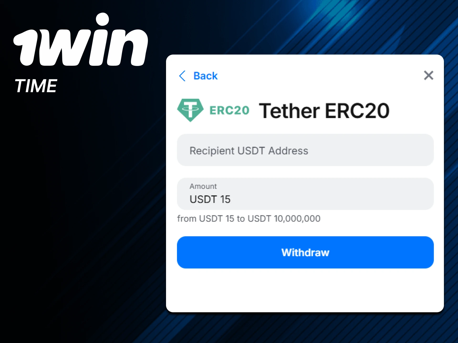 It takes some time to complete the withdrawal from 1win.